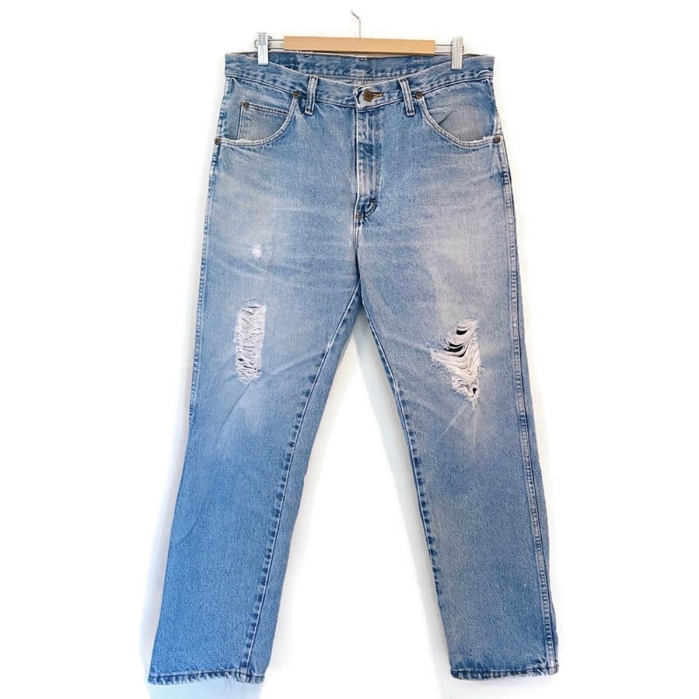 Vintage Wrangler Light Wash Straight Leg High Waist Jeans